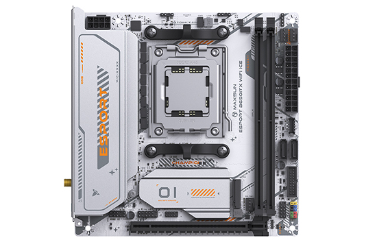 Placa Mãe Maxsun eSport B650ITX WiFi Ice, Chipset B650, AMD AM5